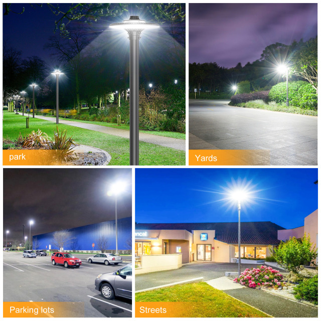 Ngtlight® 60W Led Post Top Lights With Photocell 7800Lm 5000K LED Circular Area Pole Light [175W Equivalent] IP65 Waterproof