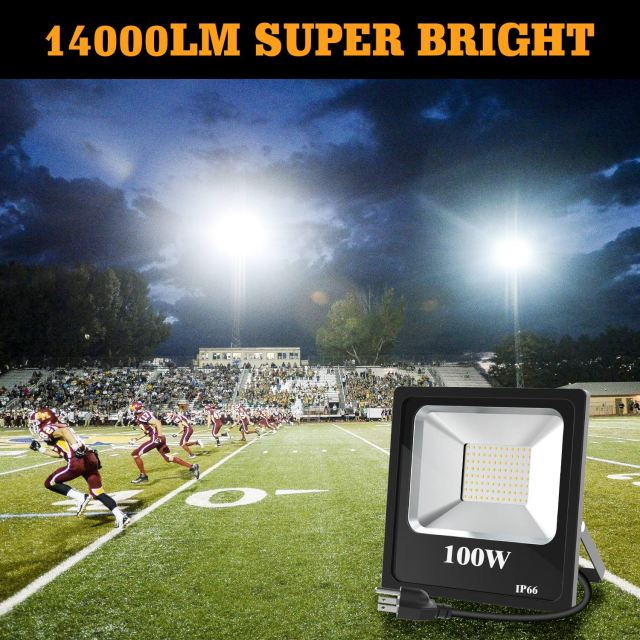 Ngtlight® 100W LED Flood Light Outdoor IP65 Waterproof 120 Degree Beam Angle 5 Years Warranty