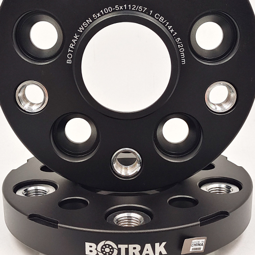 BOTRAK WSN 5x100 to 5x112 wheel adapter spacers fit VAG 57.1mm bore