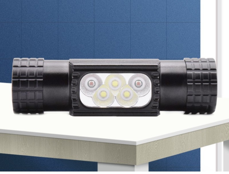 Rechargeable Headlamp H05B,  Powerful Head Light with 18650 Battery, 3*XPG3 White LED + 2*Red LED