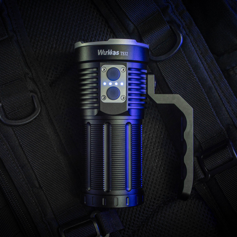 Wurkkos TS32 USB C Rechargeable 21700 Flashlight Powerful 12*Cree XPL2/LH351D + 1* Luminus SFT40 LED 15000lm with Dual switch and power indicator