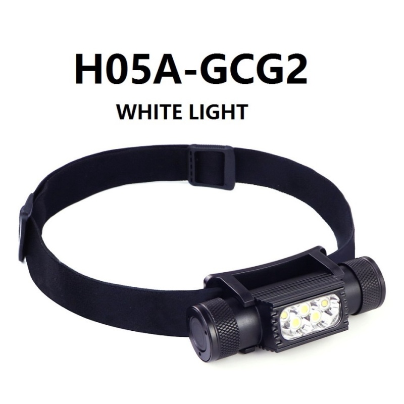 H05A USB C Rechargeable waterproof Headlamp 3*XPG3 White LED & 2*Red 18650 LED