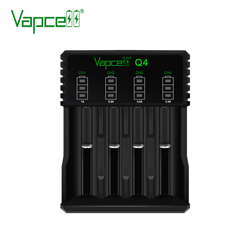 Vapcell Q4 Smart mini battery charger for 21700 18650 26650 18350 14500 16340 battery charger