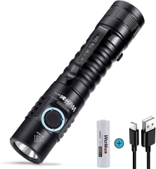 Wurkkos FC11 Nichia 519A Flashlight, Max Output 1300 Lumens 18650 LED with Magnetic Tail USB C Rechargeable Torch