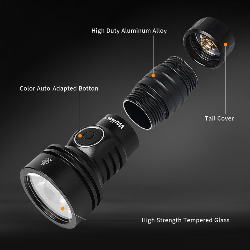 Wurkkos TS11 Powerful 2000LM Rechargeable EDC Flashlight SFT40 with RGB Auxiliary And RGB Switch, Anduril 2.0, IP68