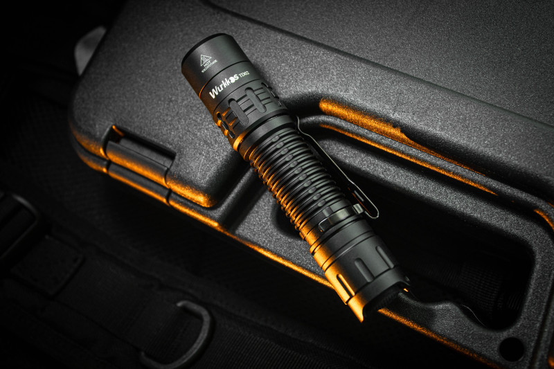【New Release】Wurkkos TD02 Tactical Flashlight, 2000LM 254M Pocket Rechargeable EDC Torch with Type C Charging Port, Tail Switch IPX8 Waterproof