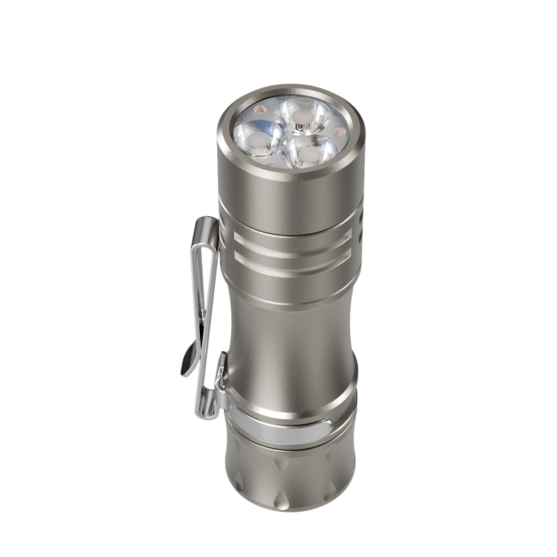 【New Release】Wurkkos Titanium TS10 V2.0 14500 Mini EDC Flashlight, Max 1400lm/130M Powerful Torch, with 3* 90 CRI LEDs Anduril 2.0