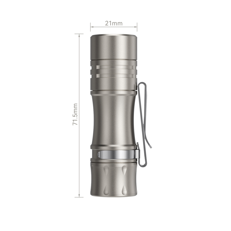 【New Release】Wurkkos Titanium TS10 V2.0 14500 Mini EDC Flashlight, Max 1400lm/130M Powerful Torch, with 3* 90 CRI LEDs Anduril 2.0