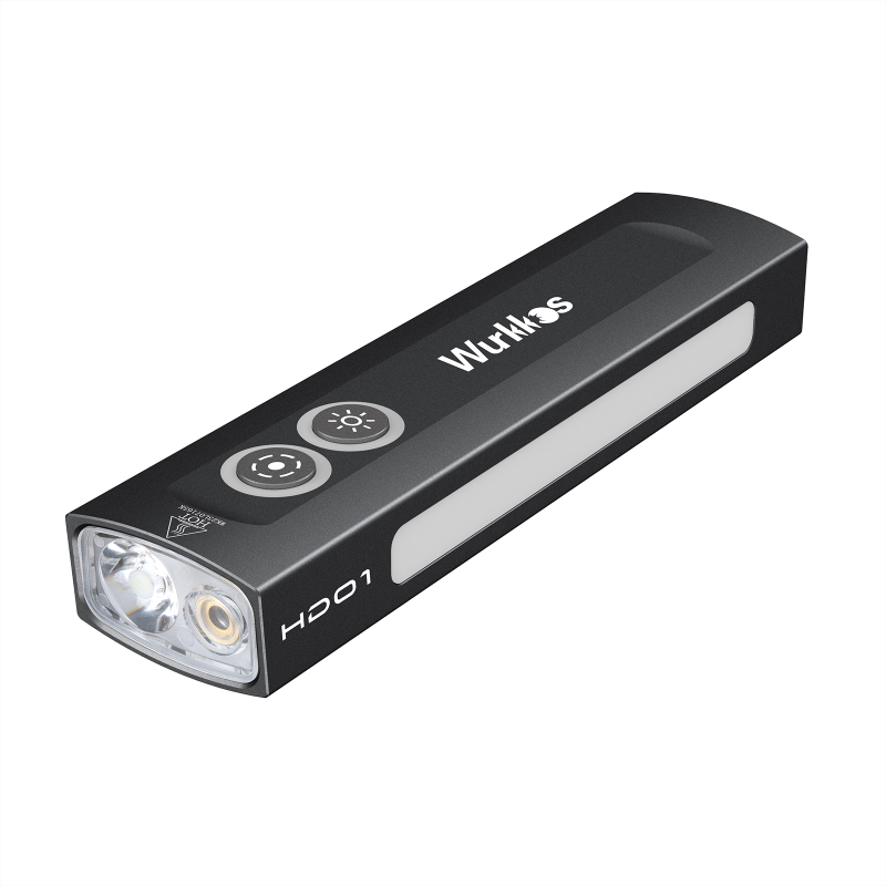 【New Release】Wurkkos HD01 Rechargeable 1200LM EDC Flashlight with Side RGB Light and Dual Side Switch, Magnetic Tail