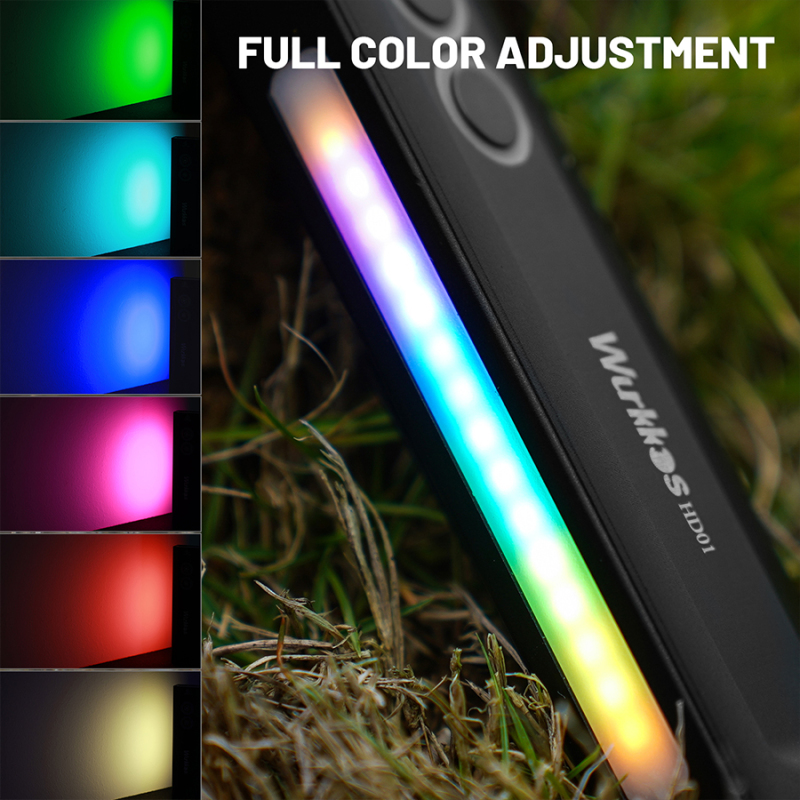 【New Release】Wurkkos HD01 Rechargeable 1200LM EDC Flashlight with Side RGB Light and Dual Side Switch, Magnetic Tail