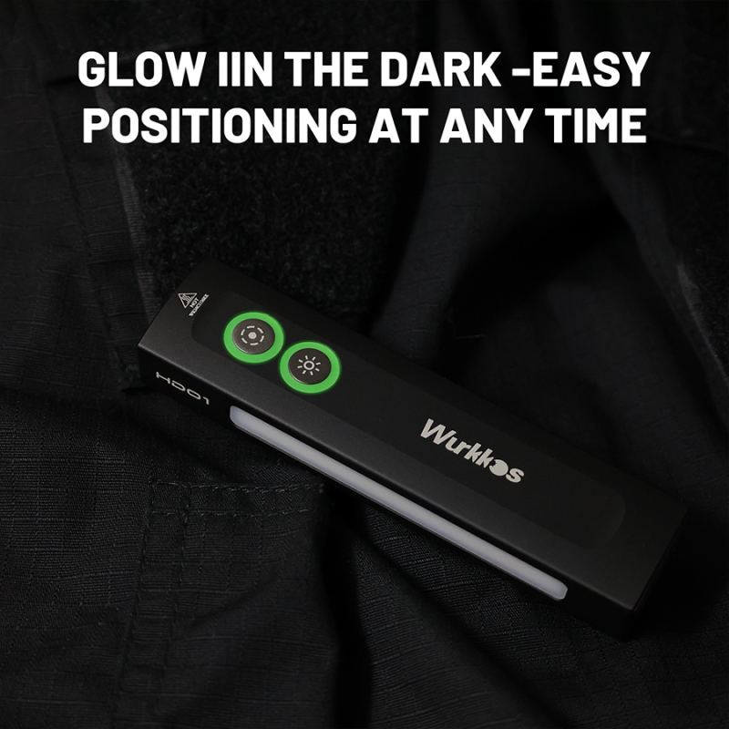 【New Release】Wurkkos HD01 Rechargeable 1200LM EDC Flashlight with Side RGB Light and Dual Side Switch, Magnetic Tail