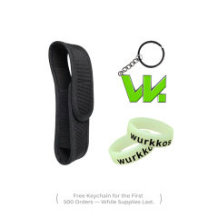 【Free Gifts】Flashlight Holster + Fluorescent Rings + WURKKOS Keychain