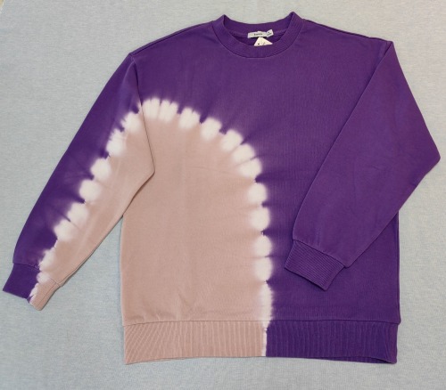 Ladies' Basic L/S Pullover-Tie dye