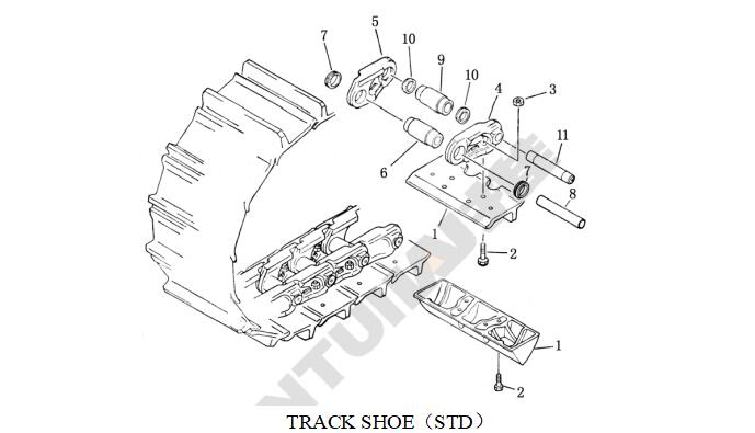 Shantui Bulldozer SD22 SD22S Spare Parts Link Track Left Hand 154-32-11127,8216-RA-00011