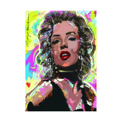 Plastisol Heat Transfer Lips Black Queen Girl