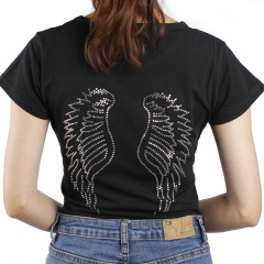 Wings Design Rhinestone Transfer Bling Hot Fix Applique