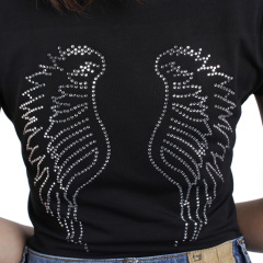 Wings Design Rhinestone Transfer Bling Hot Fix Applique
