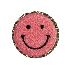 Smile Series Glitter Chenille Patch