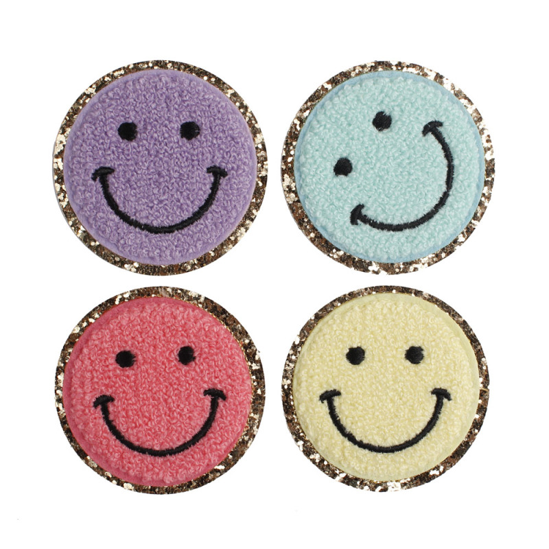 Smile Series Glitter Chenille Patch