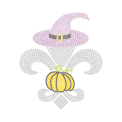 Pink Irises Rhinestone Transfer Bling