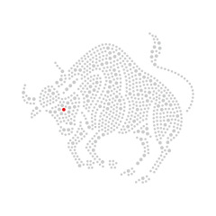 Africa Lion Bull Design Crystal Transfer Rhinestone Bling