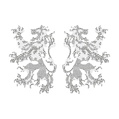 Africa Lion Bull Design Crystal Transfer Rhinestone Bling