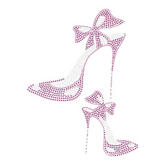 High Heel Shoe Series Rhinestone Transfer Bling