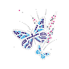 Butterfly Series Rhinestone Heat Transfer Wholesale Custom