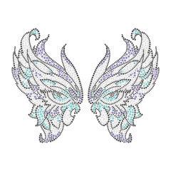 Butterfly Series Rhinestone Heat Transfer Wholesale Custom