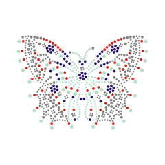 Butterfly Series Rhinestone Heat Transfer Wholesale Custom