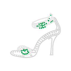 Shoes Design Rhinestone Heat Transfer