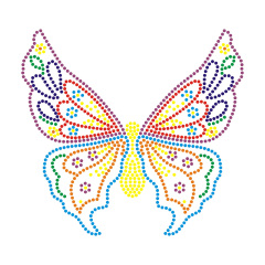 Butterfly Series Rhinestone Heat Transfer Wholesale Custom