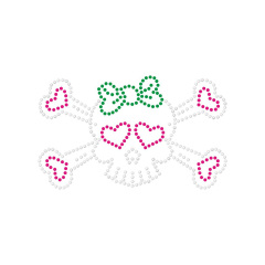 Skull Designs Rhinestone Transfer Wholesale Custom