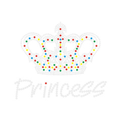 Bling Crown Series Rhinestone Iron On Transfer