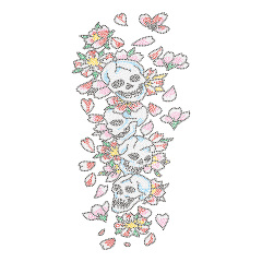 Skull Designs Rhinestone Transfer Wholesale Custom