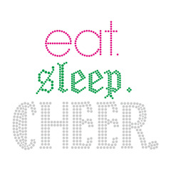 Cheer Rhinestone Transfer Bling Iron On Transfer Hotfix