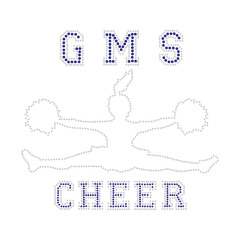 Cheer Rhinestone Transfer Bling Iron On Transfer Hotfix