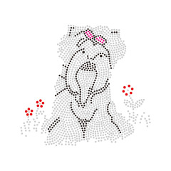 Paw Dog Lion Animal Rhinestone Transfer Bling