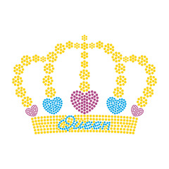 Power Rhinestone Heat Transfer Wholesale Custom Motif