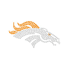 Football Team Logo Rhinestone Heat Transfer Bling Iron On