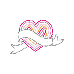 Heart Series Rhinestone Transfer Crystal