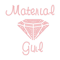 Pink Girl Crystal Design Rhinestone Transfer Diamond