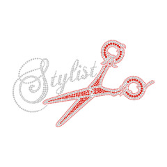 Fire Letter Pattern Rhinestone Transfer Bling