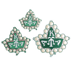 Aka Leaf Sequin Patch Rhinestone Peal