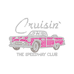 Motorcycle Transportation Designs Crystal Bling Rhinestone Transfer