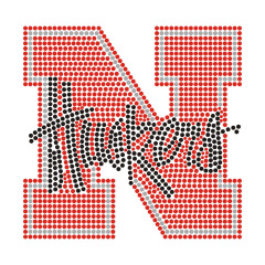 English Alphabet Designs Rhinestone Transfer Hot Fix Bling