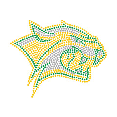 Football Team Logo Pattern Crystal Bling Rhinestone Transfer Hot Fix
