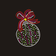 Bling Rhinestone Beaded Christmas Balls Design