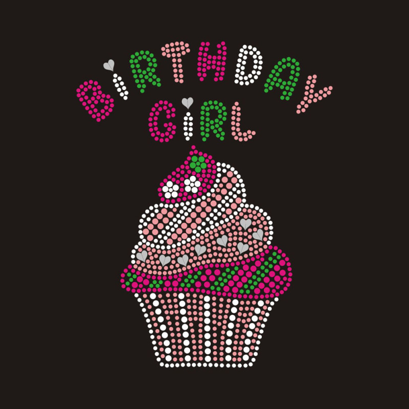 Rhinestone Bling Sparkle Cupcake Cup Cake Birthday Girl