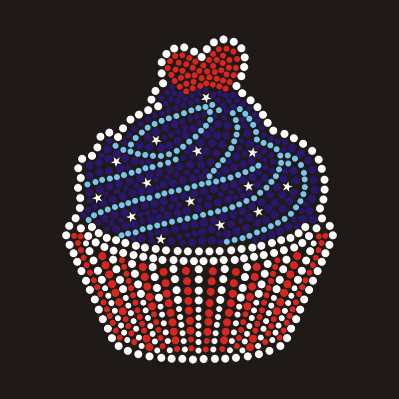 Rhinestone Bling Sparkle Cupcake Cup Cake Dessert Blue